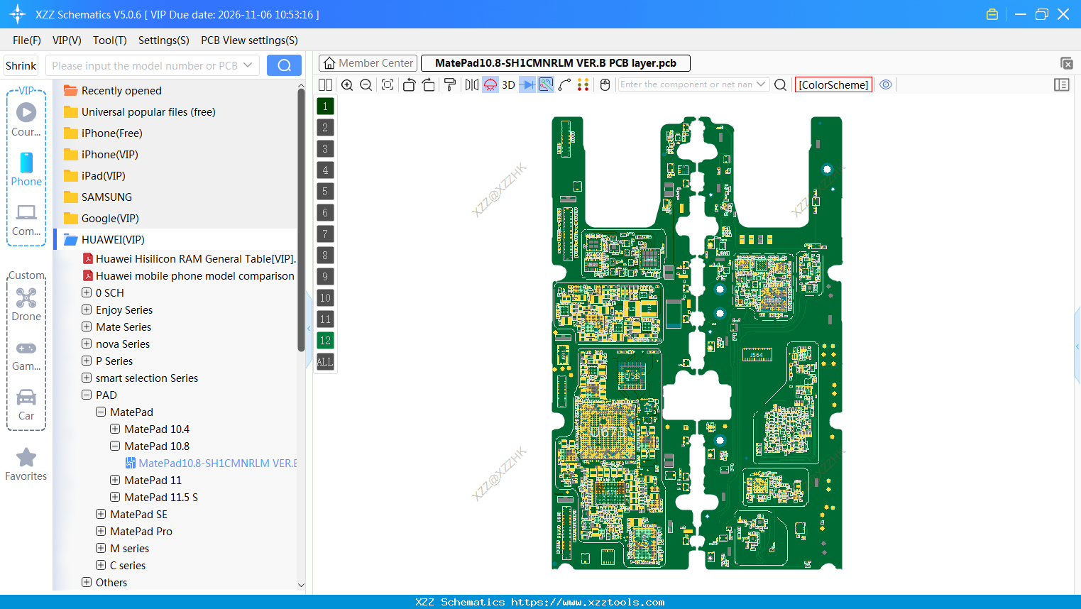 HUAWEI MatePad10.8-SH1CMNRLM VER.B PCB Layer